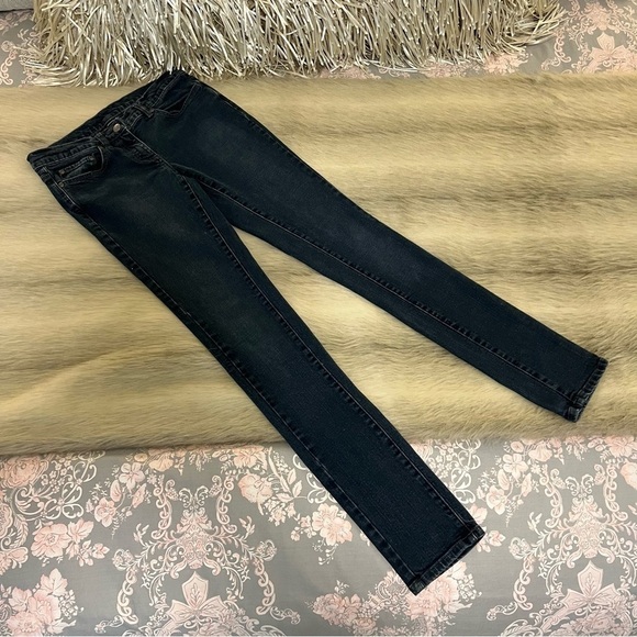 Vintage INC Macy’s Dark Denim Mid-Waist 2 Stretch Flare Late 90’s Zip Fly - Picture 1 of 9